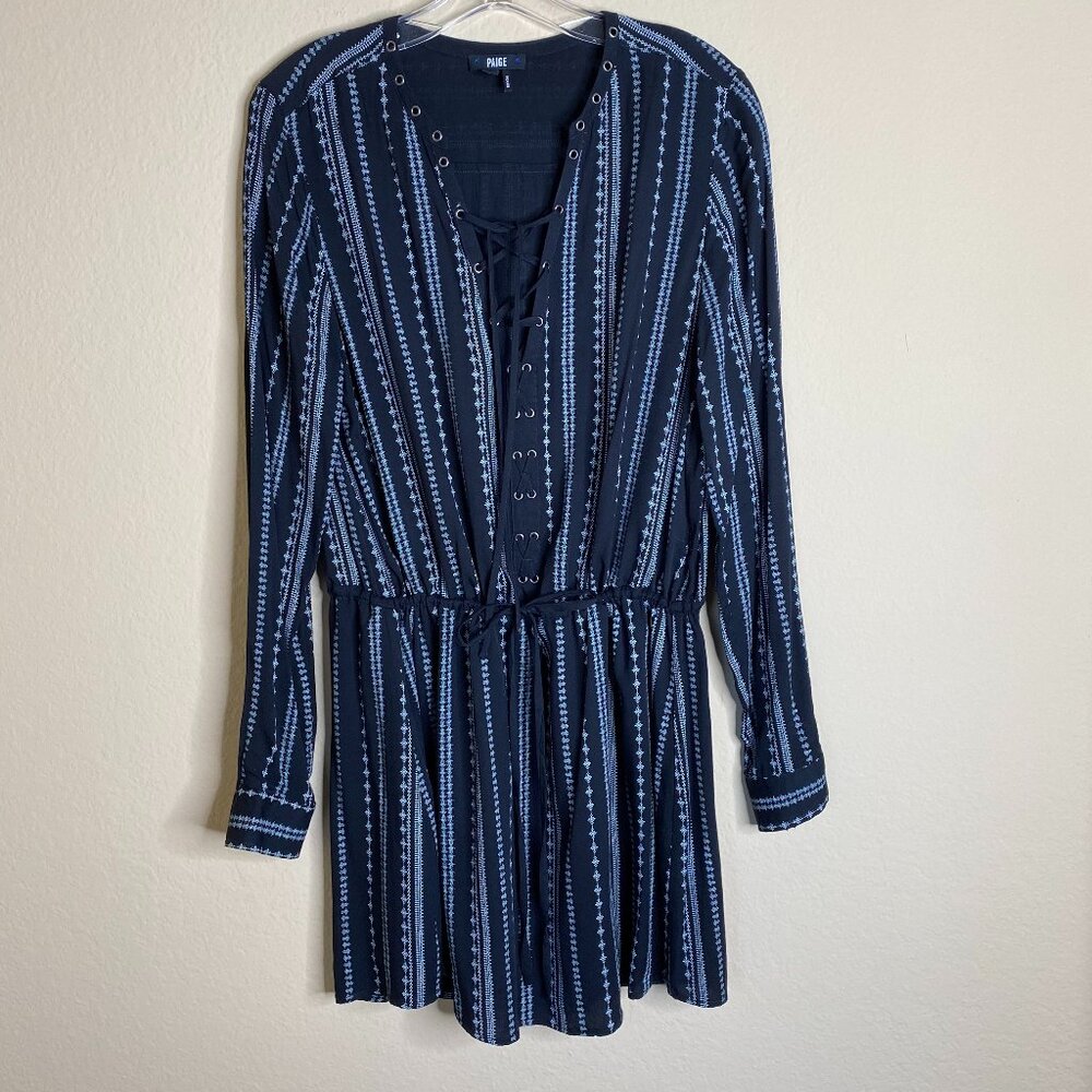 paige miri stripe long sleeve dress